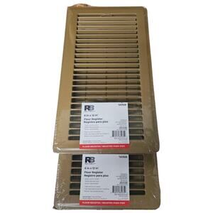 2 Reliabilt Floor Register 6" x 12" Steel Construction #257839 Brown‎
